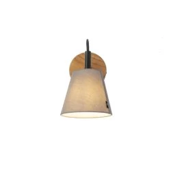QAZQA Landelijke Wandlamp Hout Met Grijs - Cupy 9 QAZQA Landelijke Wandlamp Hout Met Grijs - Cupy -Beroemde Verlichtings Winkel 1000078840 0103