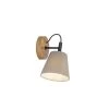 QAZQA Landelijke Wandlamp Hout Met Grijs - Cupy -Beroemde Verlichtings Winkel 1000078840