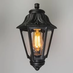 QAZQA Landelijke Buitenwandlamp Zwart IP44 - Anna -Beroemde Verlichtings Winkel 1000078875 0103