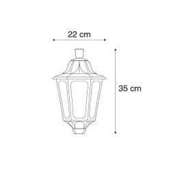 QAZQA Klassieke Buiten Wandlantaarn Wit IP55 - Iessie -Beroemde Verlichtings Winkel 1000078899 0102