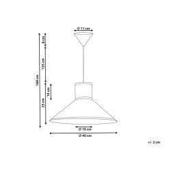 Beliani Hanglamp MANTUA - Wit Polyester, Katoen, Rotan -Beroemde Verlichtings Winkel 1000080000 0102