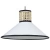 Beliani Hanglamp MANTUA - Wit Polyester, Katoen, Rotan -Beroemde Verlichtings Winkel 1000080000