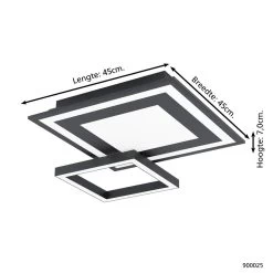 EGLO connect.z Savatarila-Z Smart Plafondlamp - 45 cm - Zwart - RGB 9 EGLO connect.z Savatarila-Z Smart Plafondlamp - 45 cm - Zwart - RGB -Beroemde Verlichtings Winkel 1000080277 0103