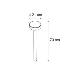 QAZQA Staande Buitenlamp Zwart Incl. LED En Dimmer IP55 Solar - Felice -Beroemde Verlichtings Winkel 1000080976 0102