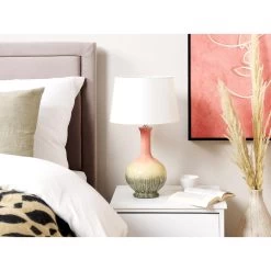 Beliani Tafellamp NIZAO - Multicolor Keramiek, Linnen -Beroemde Verlichtings Winkel 1000083150 0103