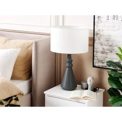 Beliani Tafellamp CERILLOS - Zwart Keramiek -Beroemde Verlichtings Winkel 1000083155 0103