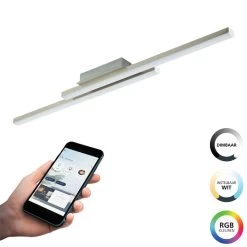 EGLO connect.z Fraioli-Z Smart Plafondlamp - 105,5 cm - Grijs - RGB 8 EGLO connect.z Fraioli-Z Smart Plafondlamp - 105,5 cm - Grijs - RGB -Beroemde Verlichtings Winkel 1000084268 0102