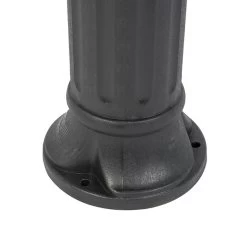 QAZQA Landelijke Buitenpaal Zwart 110 Cm IP55 - Sauro -Beroemde Verlichtings Winkel 1000084722 0103