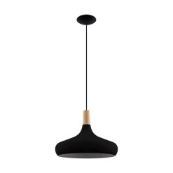 EGLO Sabinar Hanglamp - E27 - Ø 40 Cm - Zwart/Bruin
