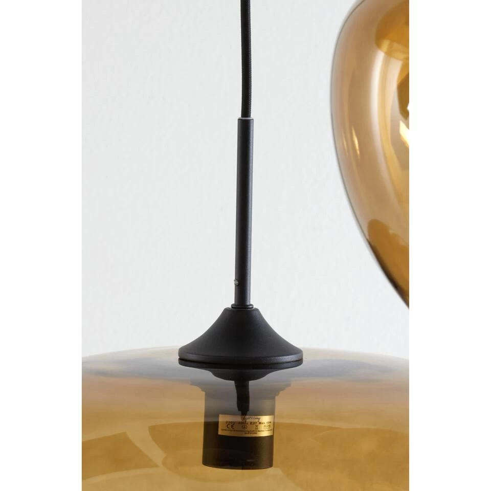 Hanglamp Mayson - Bruin Glas - Ø40cm - 3L 6 Hanglamp Mayson - Bruin Glas - Ø40cm - 3L - Afbeelding 4