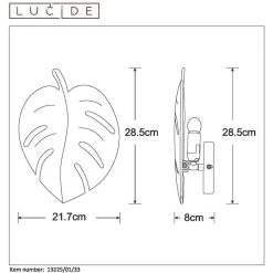 Lucide LIEV Wandlicht E14/25W H28.5cm Groen -Beroemde Verlichtings Winkel 1000090126 0103