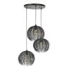 Hanglamp Bernice Getrapt Metaal Zwart Zilver 3-lichts 67x67x150 Cm Metaal -Beroemde Verlichtings Winkel 1000090919
