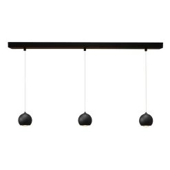 Artdelight Hanglamp Denver - 3 Lichts - Ø 10 Cm - L 100 Cm - Zwart