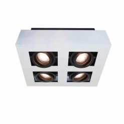 Artdelight Spot Bosco 4 Lichts - L 35 Cm - B 35 Cm - Wit Zwart
