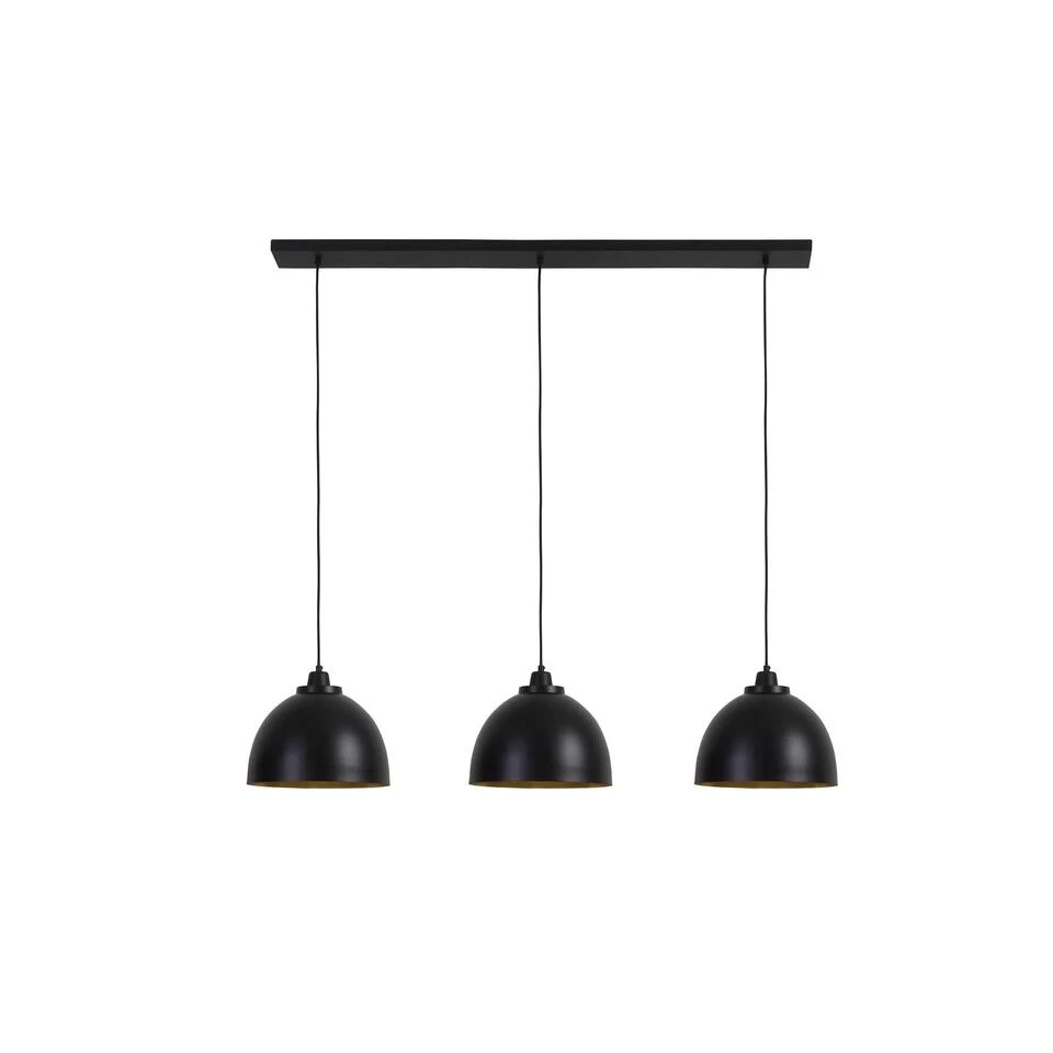 Hanglamp Kylie - Zwart/Goud - 3L 3 Hanglamp Kylie - Zwart/Goud - 3L