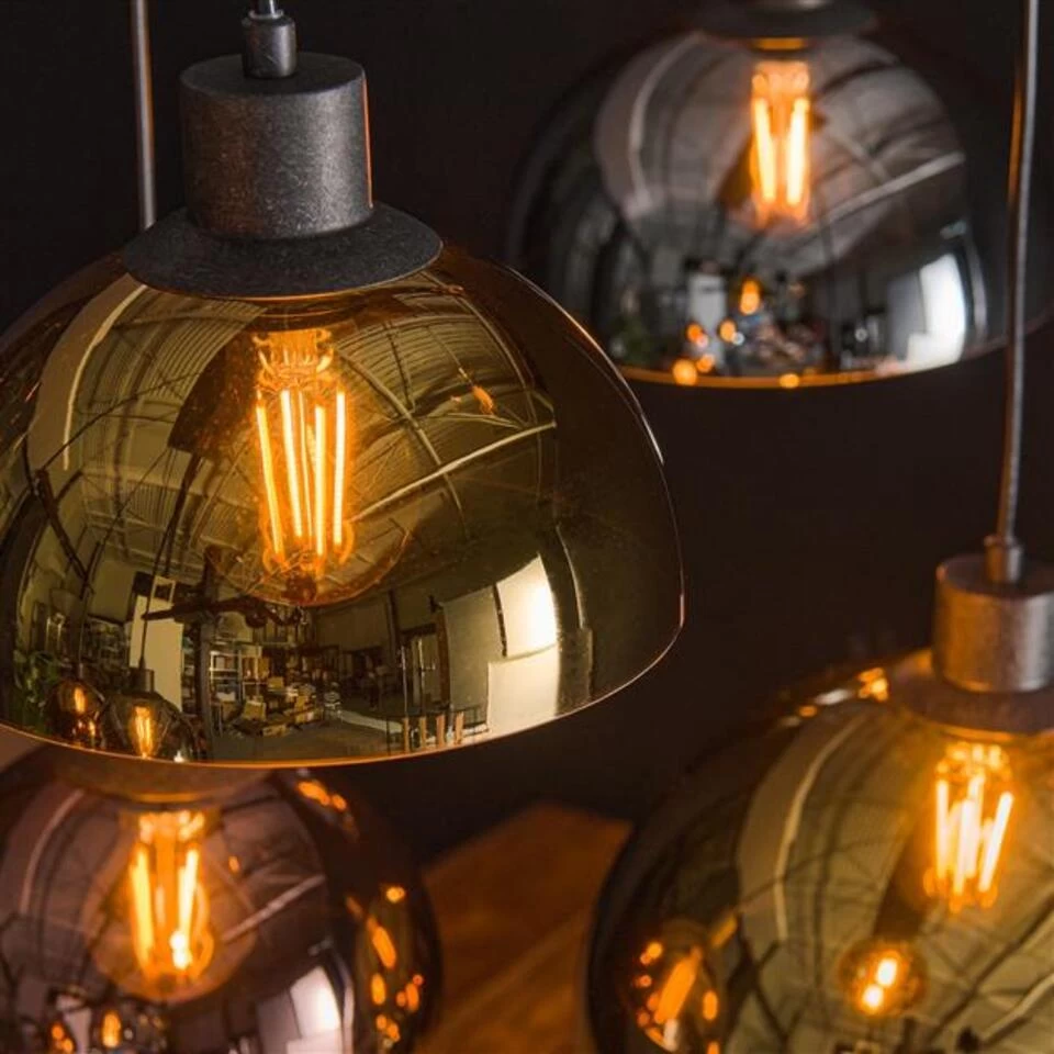 Hoyz - Hanglamp 4+3 Disk - Glass Tricolore - Artic Zwart 6 Hoyz - Hanglamp 4+3 Disk - Glass Tricolore - Artic Zwart - Afbeelding 4