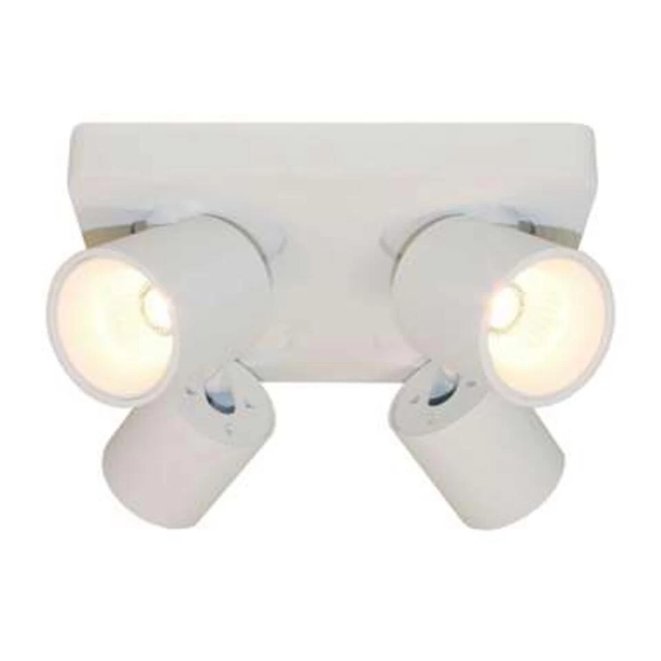 Artdelight Spot Laguna 4 Lichts - 22 X 22 Cm - Wit 5 Artdelight Spot Laguna 4 Lichts - 22 X 22 Cm - Wit - Afbeelding 3