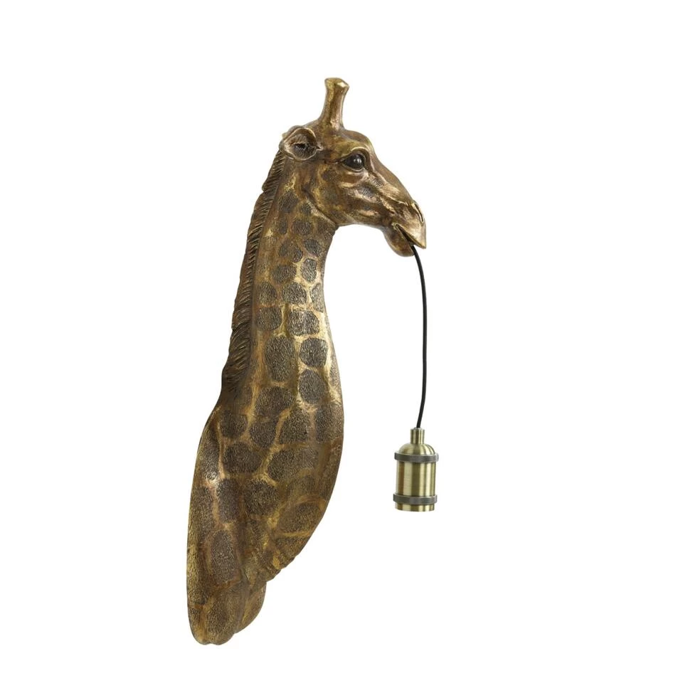 Wandlamp Giraffe - Antiek Brons - 20.5x19x61cm 4 Wandlamp Giraffe - Antiek Brons - 20.5x19x61cm - Afbeelding 2