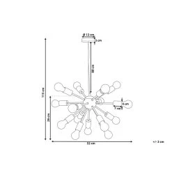 Beliani Hanglamp BALAGAS - Zwart Ijzer -Beroemde Verlichtings Winkel 2215defd8e214a68b3e99ff74f182166