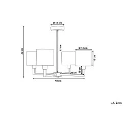 Beliani Hanglamp SHAPKINA - Wit Polyester -Beroemde Verlichtings Winkel 230a278e08924299895c290d14c76737