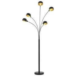 VidaXL Lamp Staand 5xE14 200 Cm Zwart En Goud -Beroemde Verlichtings Winkel 31a5e7070811406a91ce33f5c3f7c198
