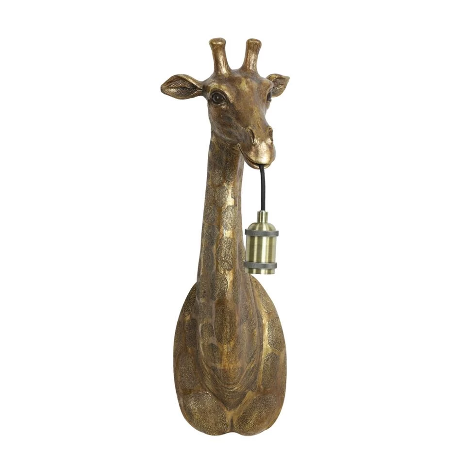 Wandlamp Giraffe - Antiek Brons - 20.5x19x61cm 6 Wandlamp Giraffe - Antiek Brons - 20.5x19x61cm - Afbeelding 4