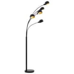 VidaXL Lamp Staand 5xE14 200 Cm Zwart En Goud -Beroemde Verlichtings Winkel 3d73687cbe1346889f543eae442abd3b