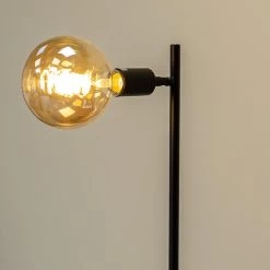 Industriële Tafellamp Glenn Zwart Metaal - 18x18x51 Cm - Metaal - Zwart -Beroemde Verlichtings Winkel 438e7734f1914cba9d3d54833e967557