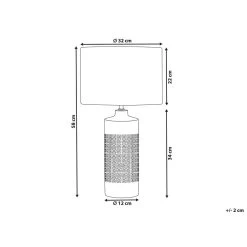 Beliani Tafellamp ANSEBA - Wit Keramiek -Beroemde Verlichtings Winkel 4b84e302d3ff4121b7b7f9fc188298a3