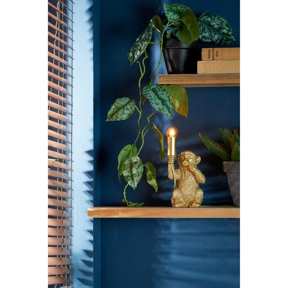 Tafellamp Monkey - Goud - 13x12,5x23,5cm 4 Tafellamp Monkey - Goud - 13x12,5x23,5cm - Afbeelding 2