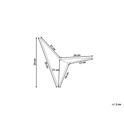 Beliani Muurlamp BRIANCE - Wit Metaal -Beroemde Verlichtings Winkel 536b3f142f8846adb4845213734c9e8a
