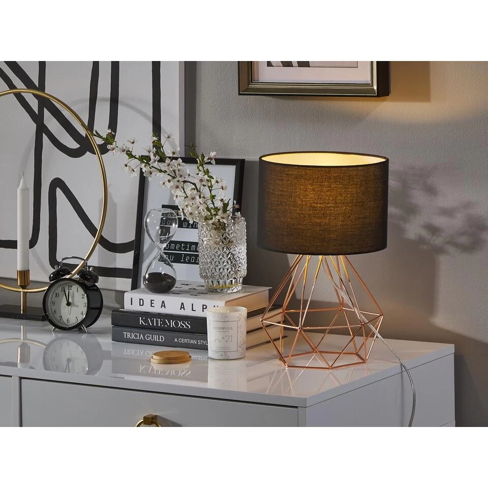 Beliani Bedlamp MARONI - Zwart Metaal 4 Beliani Bedlamp MARONI - Zwart Metaal - Afbeelding 2