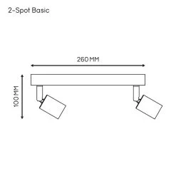 2-spot Basic - Zilverkleur -Beroemde Verlichtings Winkel 60201011 9700