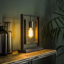 Industriële Tafellamp Kody Charcoal Metaal - 25x35x38 Cm - Metaal - Grijs -Beroemde Verlichtings Winkel 704b767aa4454626b92e410650bcc80e