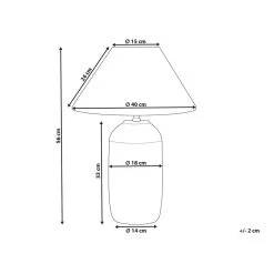 Beliani Tafellamp TELIRE - Blauw Keramiek -Beroemde Verlichtings Winkel 7a52392e6eb5485d9554687928d27a2f