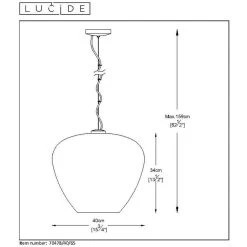 Lucide Hanglamp Soufian - Fumé -Beroemde Verlichtings Winkel 81018564 1600