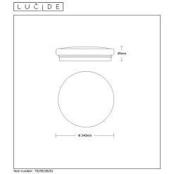 Lucide Plafonnière Otis - Opaal - Ø34 Cm 9 Lucide Plafonnière Otis - Opaal - Ø34 Cm -Beroemde Verlichtings Winkel 81018576 0102