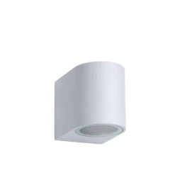 Lucide LED Wandspot Buiten ZORA IP44 Afgerond - Wit - 9x6,5x7,9 Cm