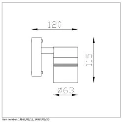 Lucide LED Wandspot Buiten ARNE IP44 Downlight - Mat Chroom - 6,3x12x11,5 Cm -Beroemde Verlichtings Winkel 81018821 1600