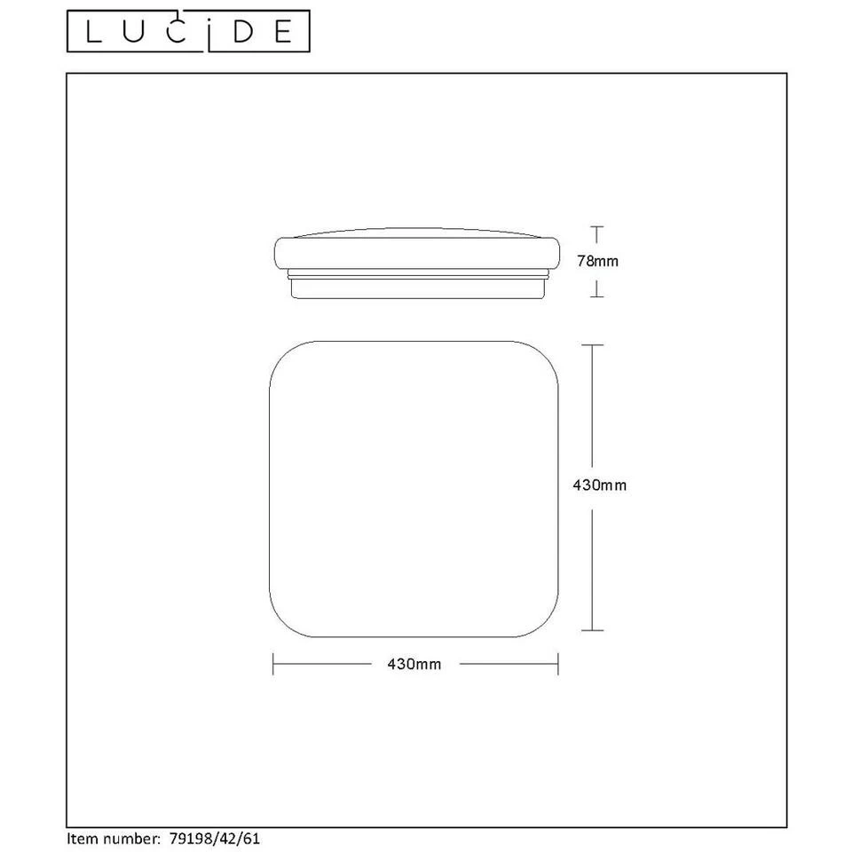 Lucide Plafonniere Otis Ø43 Cm - Opaal 5 Lucide Plafonniere Otis Ø43 Cm - Opaal - Afbeelding 3