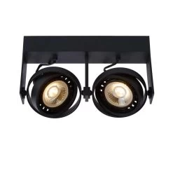 Lucide Plafondspot Griffon 2 Lamp - Zwart