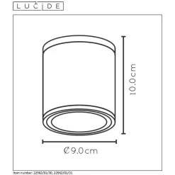Lucide Plafondspot Aven - Wit - Ø9 Cm 9 Lucide Plafondspot Aven - Wit - Ø9 Cm -Beroemde Verlichtings Winkel 81028163 2100