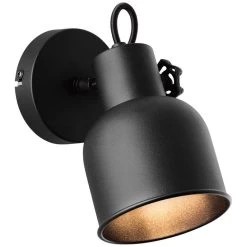 Brilliant Wandlamp Rolet - Zwart - 18,5x11,5x16 Cm