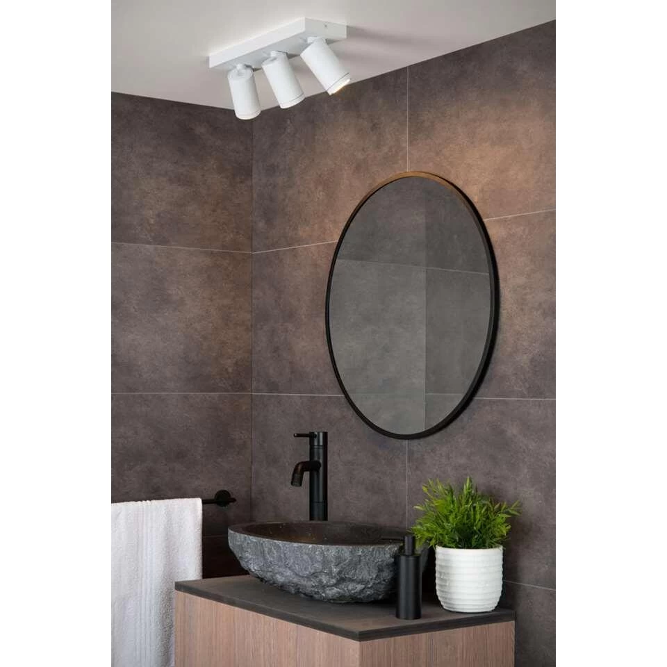 Lucide Badkamerplafondspot Taylor 3 Lichts - Wit 5 Lucide Badkamerplafondspot Taylor 3 Lichts - Wit - Afbeelding 3