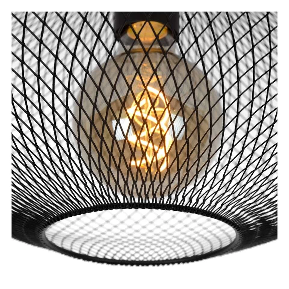 Lucide Plafondlamp Mesh - Zwart 6 Lucide Plafondlamp Mesh - Zwart - Afbeelding 4