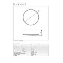 Lucide Badkamerplafondspot Rayen - Zwart - Ø10 Cm -Beroemde Verlichtings Winkel 81029556 0600