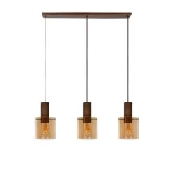 Lucide Hanglamp Toledo 3 Lichts - Amber - Ø20 Cm