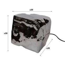 Industriële Tafellamp Rocks Chrome Glas - 28x28x28 Cm - Glas - Zilverkleurig -Beroemde Verlichtings Winkel 88b444c8f3d149dba6dde4485cb4b60c
