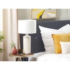 Beliani Tafellamp ANSEBA - Wit Keramiek -Beroemde Verlichtings Winkel 8c56191b68a142cb99a44b64c7f1278a
