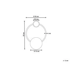 Beliani Muurlamp PONUGA - Goud Metaal -Beroemde Verlichtings Winkel 8e9ffa07e1564abbaf7e84a31c590d8a